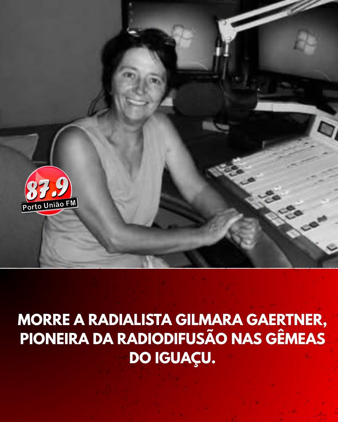 Morre a radialista Gilmara Gaertner, pioneira da comunicação no Vale do Iguaçu.