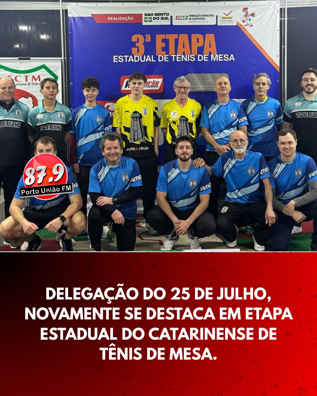 Mesatenistas de Porto União conquistam seis medalhas na 3ª Etapa Estadual em São Bento do Sul