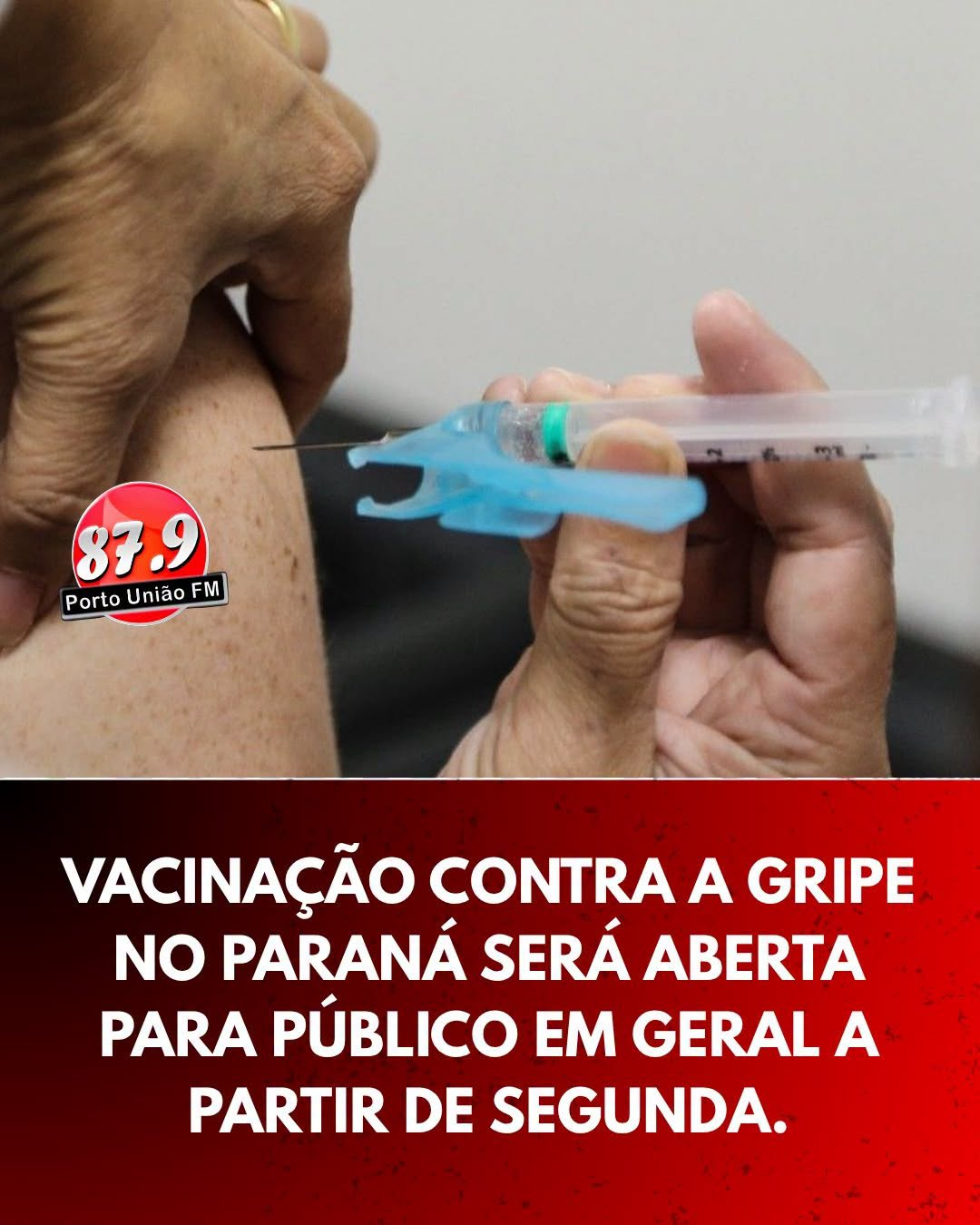 A vacinação contra a gripe será ampliada para toda a população com mais de seis meses de idade no Paraná a partir da próxima segunda-feira, 29 de junho.