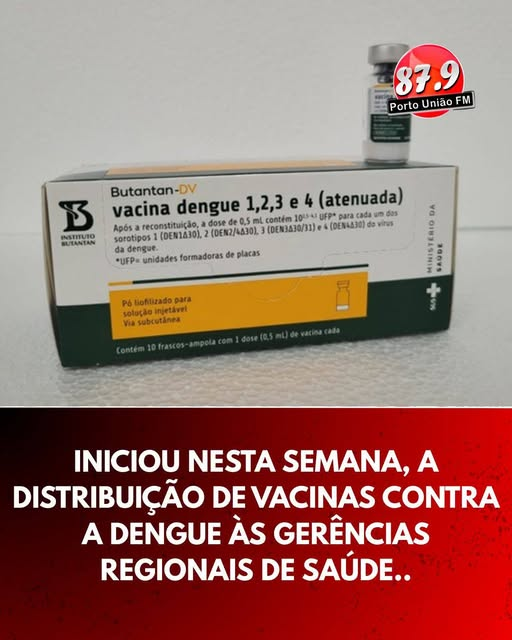 A Secretaria de Estado da Saúde de Santa Catarina (SES) iniciou nesta semana a distribuição de vacinas contra a dengue às Gerências Regionais de Saúde.
