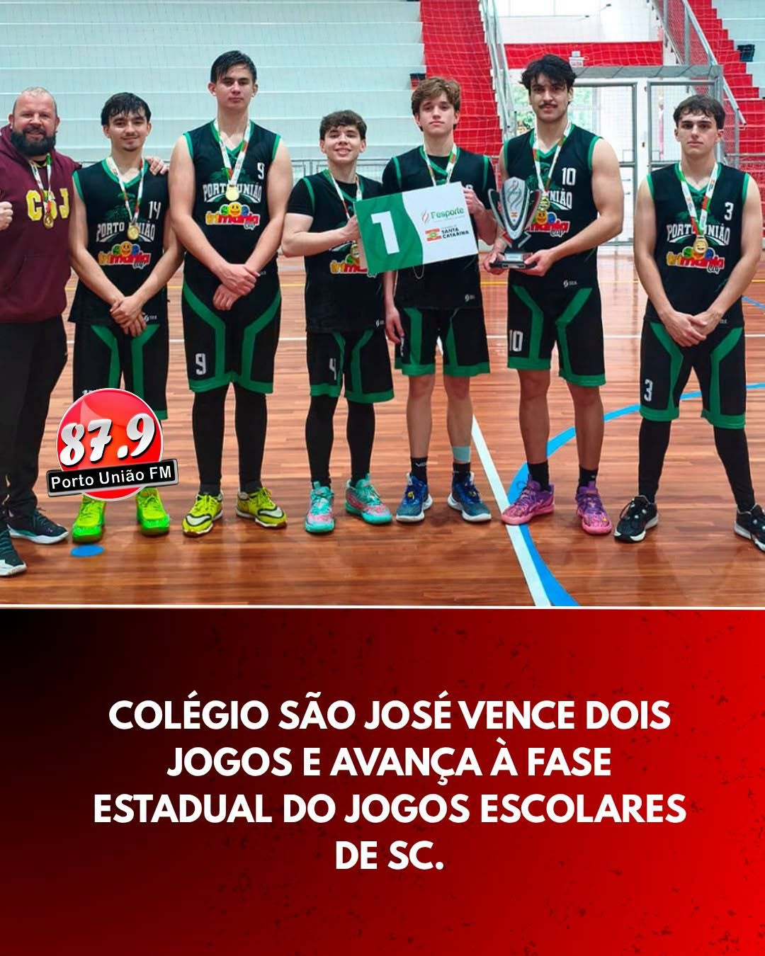 Colégio São José garante vaga na fase estadual dos JESC no basquete masculino Sub-17