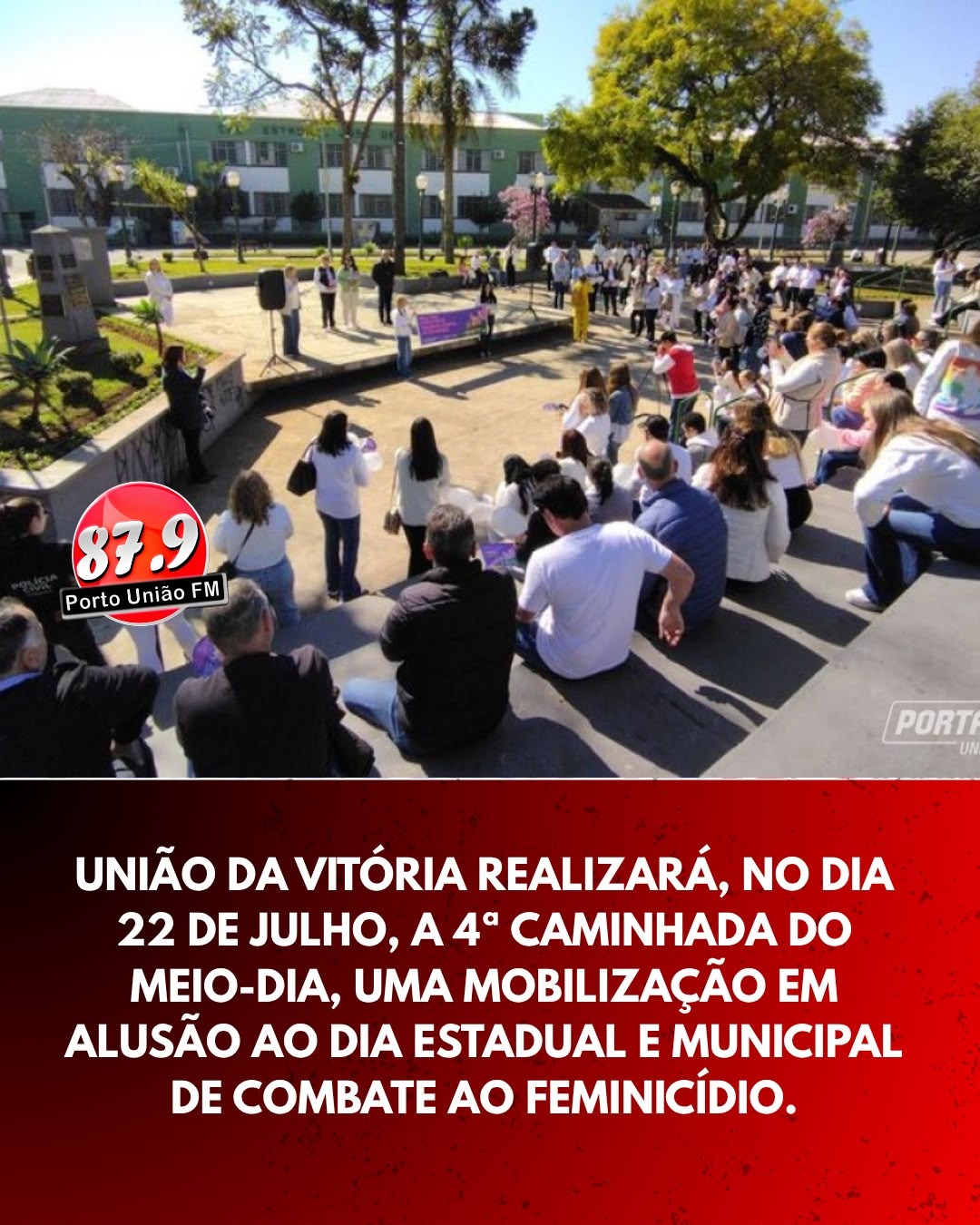 União da Vitória promove 4ª Caminhada do Meio-Dia em combate ao feminicídio