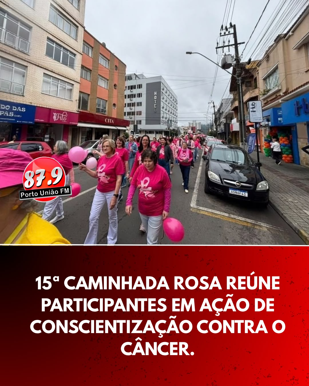 15ª Caminhada Rosa reúne participantes em ação de conscientização.