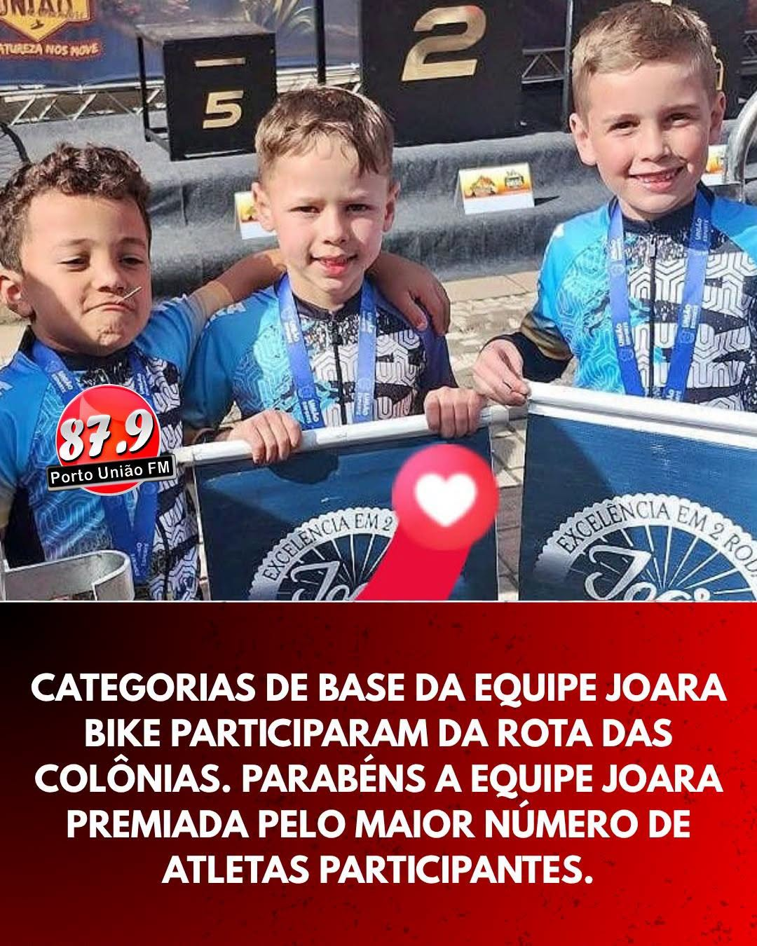 Categorias de base da Equipe Joara Bike participaram da Rota das Colônias.