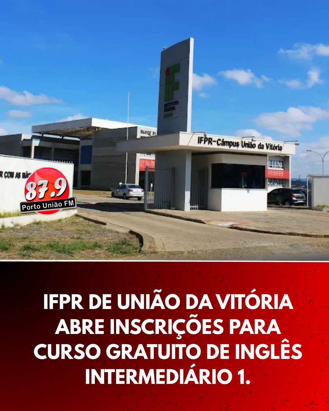 IFPR de União da Vitória oferece curso gratuito de Inglês Intermediário