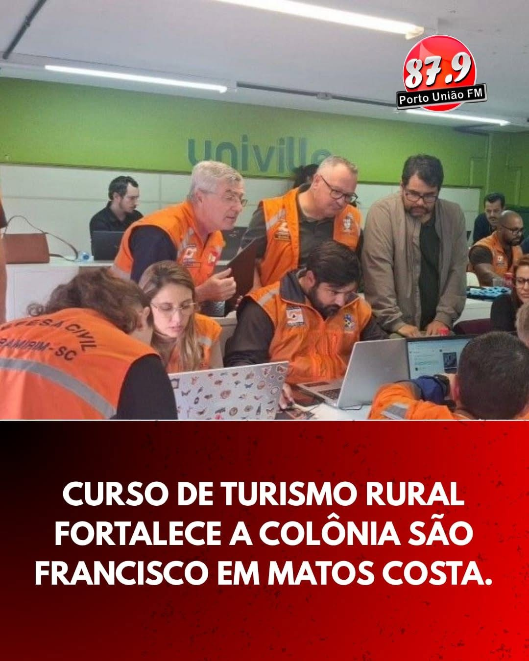 Representantes de Porto União participam de curso sobre gestão e resposta a desastres em São Bento do Sul