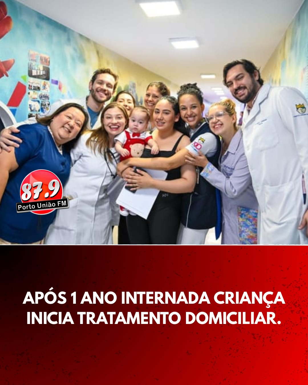 Após quase um ano internado desde o nascimento o bebê Paulo Junior de Freitas de General Carneiro recebeu alta hospitalar e voltou para casa.