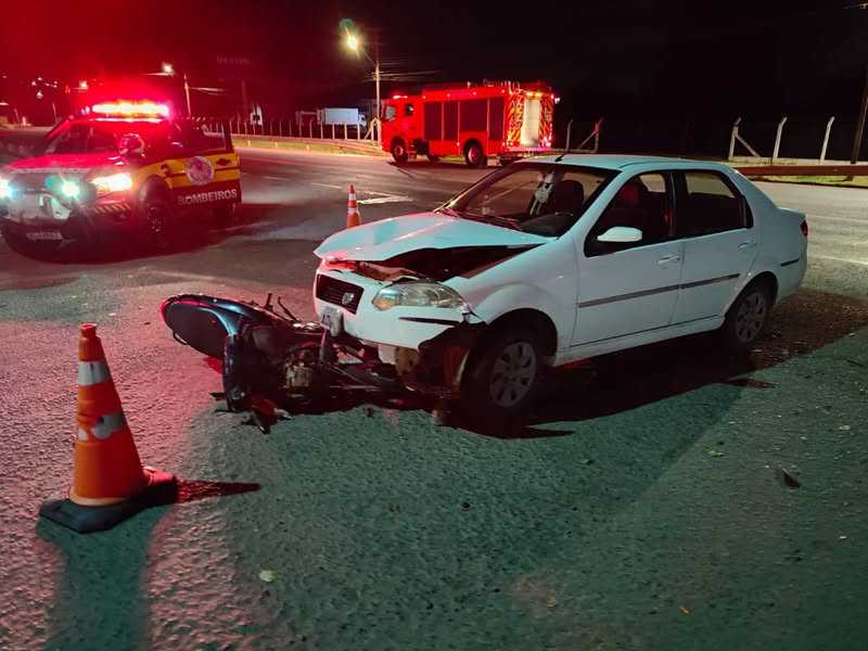 HOMEM FICA INCONSCIENTE APÓS GRAVE ACIDENTE EM CANOINHAS