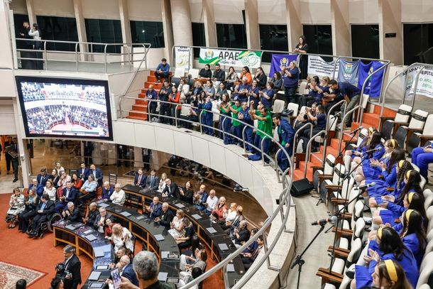 Alesc celebra 20 anos da Lei das APAEs em sessão especial e homenageia a APAE de Porto União