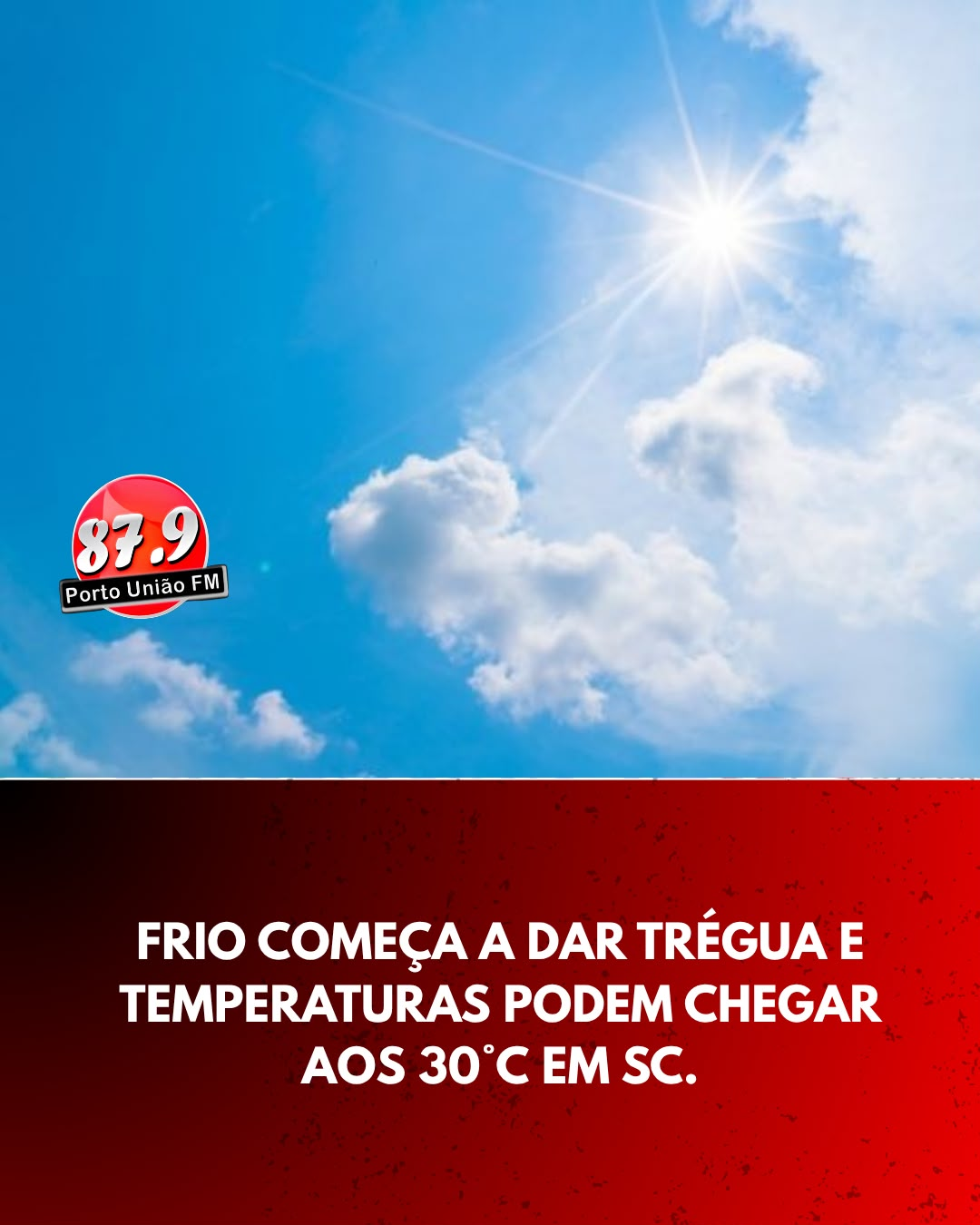 Santa Catarina terá semana de tempo firme e temperaturas em elevação; chuva deve retornar no sábado