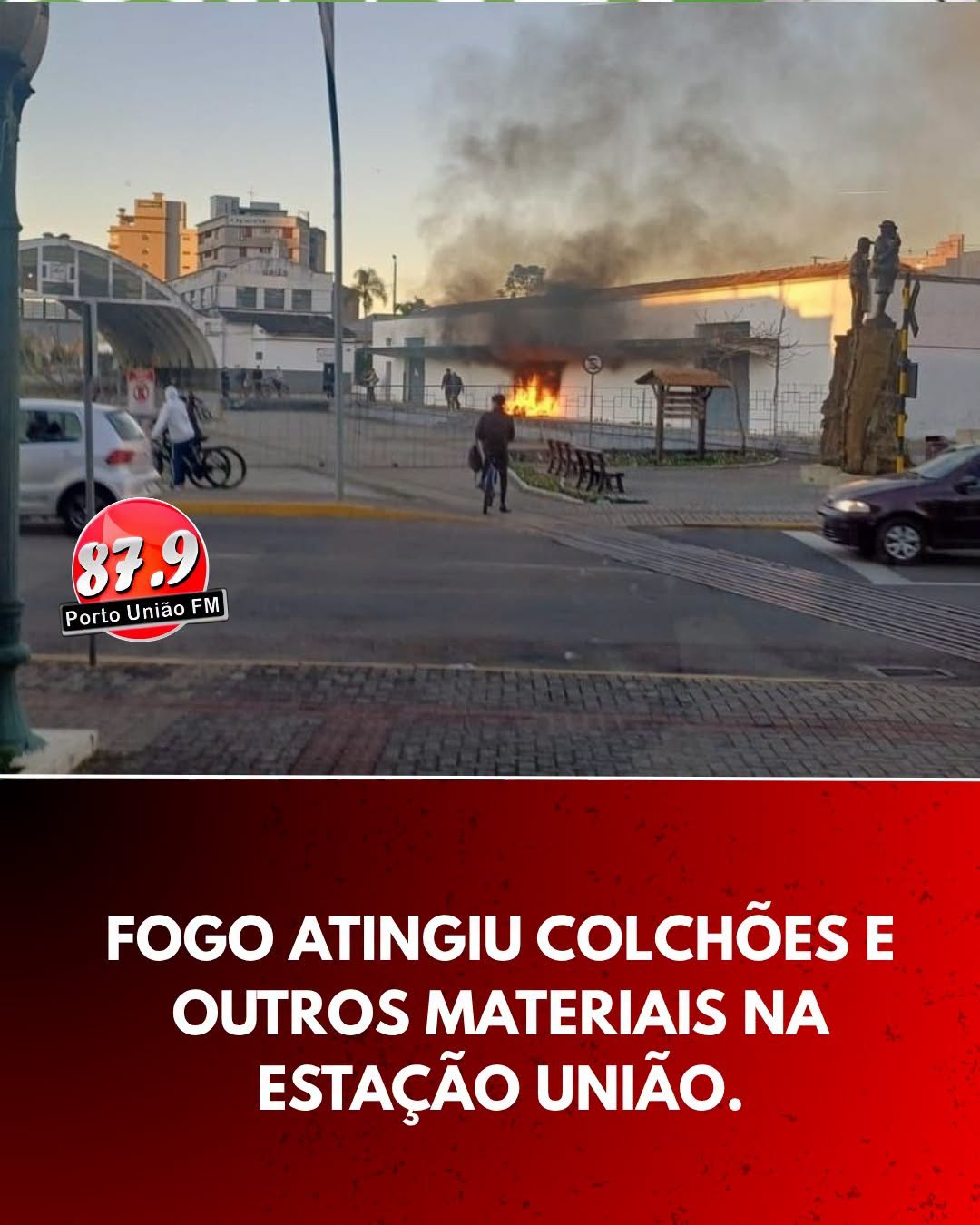 Um princípio de incêndio mobilizou equipes do Corpo de Bombeiros Militar no fim da tarde desta quarta-feira (24)