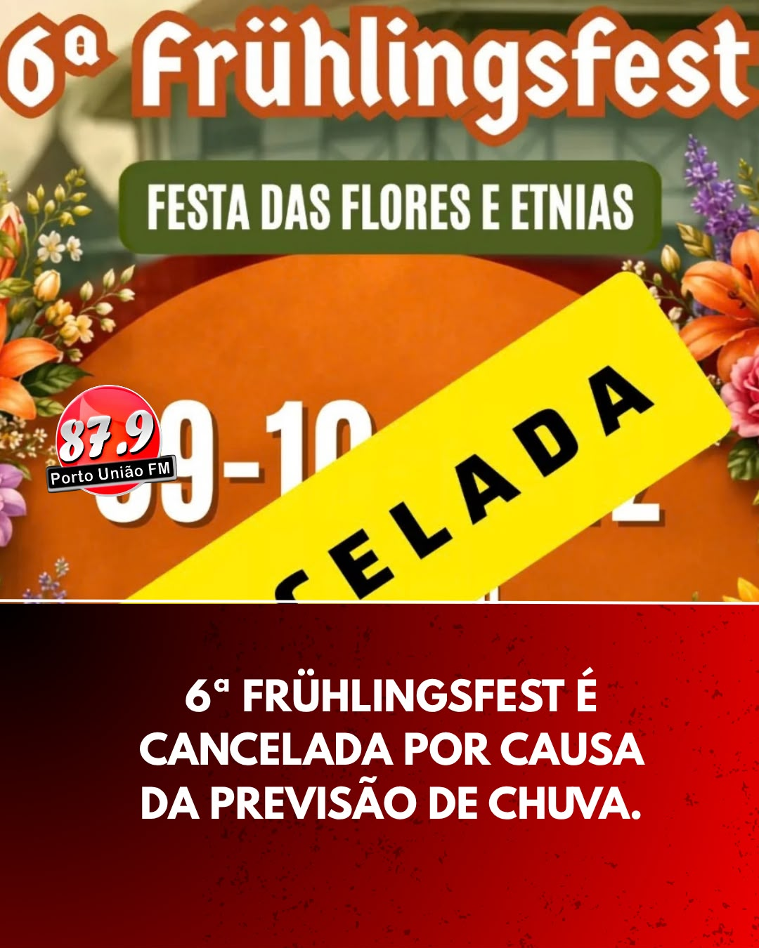 6ª Frühlingsfest é cancelada devido à previsão de chuva e mau tempo