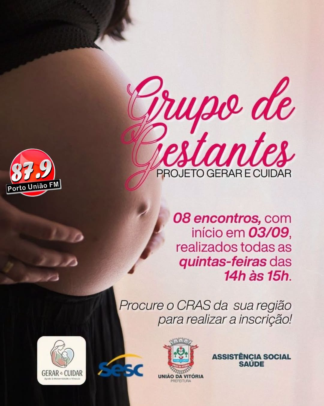 Projeto Gerar e Cuidar inicia nova turma para gestantes e puérperas em União da Vitória