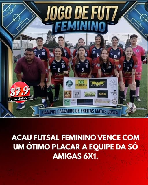 ACAU Feminino brilha e aplica goleada de 6 a 1