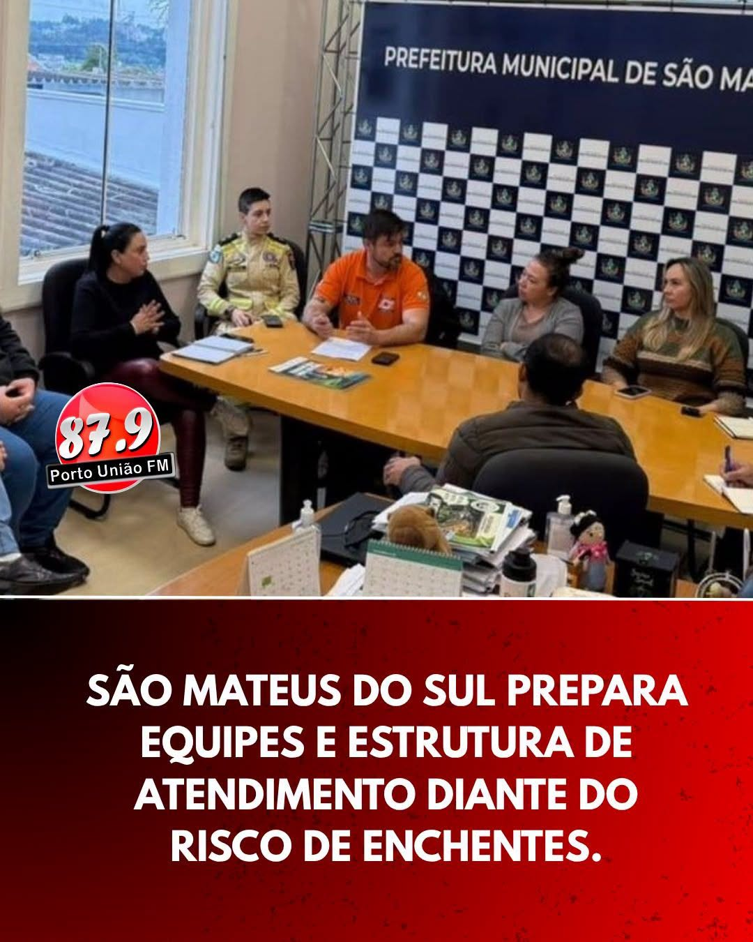 São Mateus do Sul mobiliza equipes para enfrentar risco de chuvas intensas e elevação do Rio Iguaçu