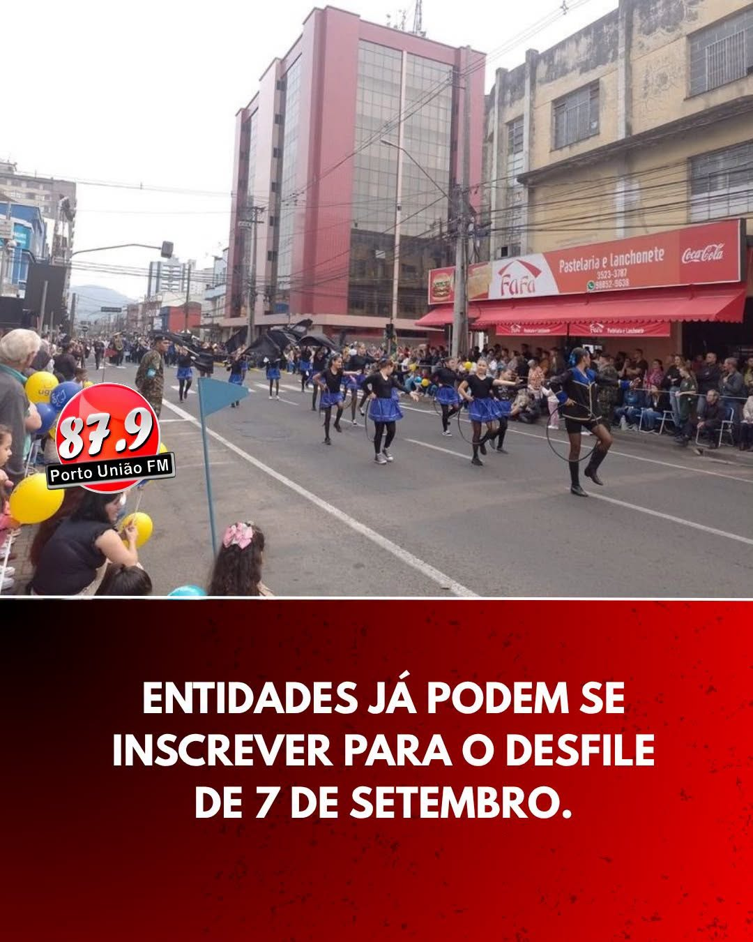 Porto União abre inscrições para entidades participarem do Desfile Cívico-Militar de 7 de Setembro