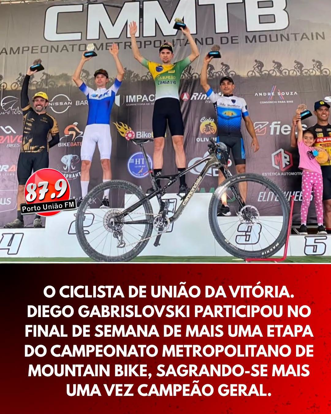 Diego Gabrislovski conquista mais um título no Campeonato Metropolitano de Mountain Bike