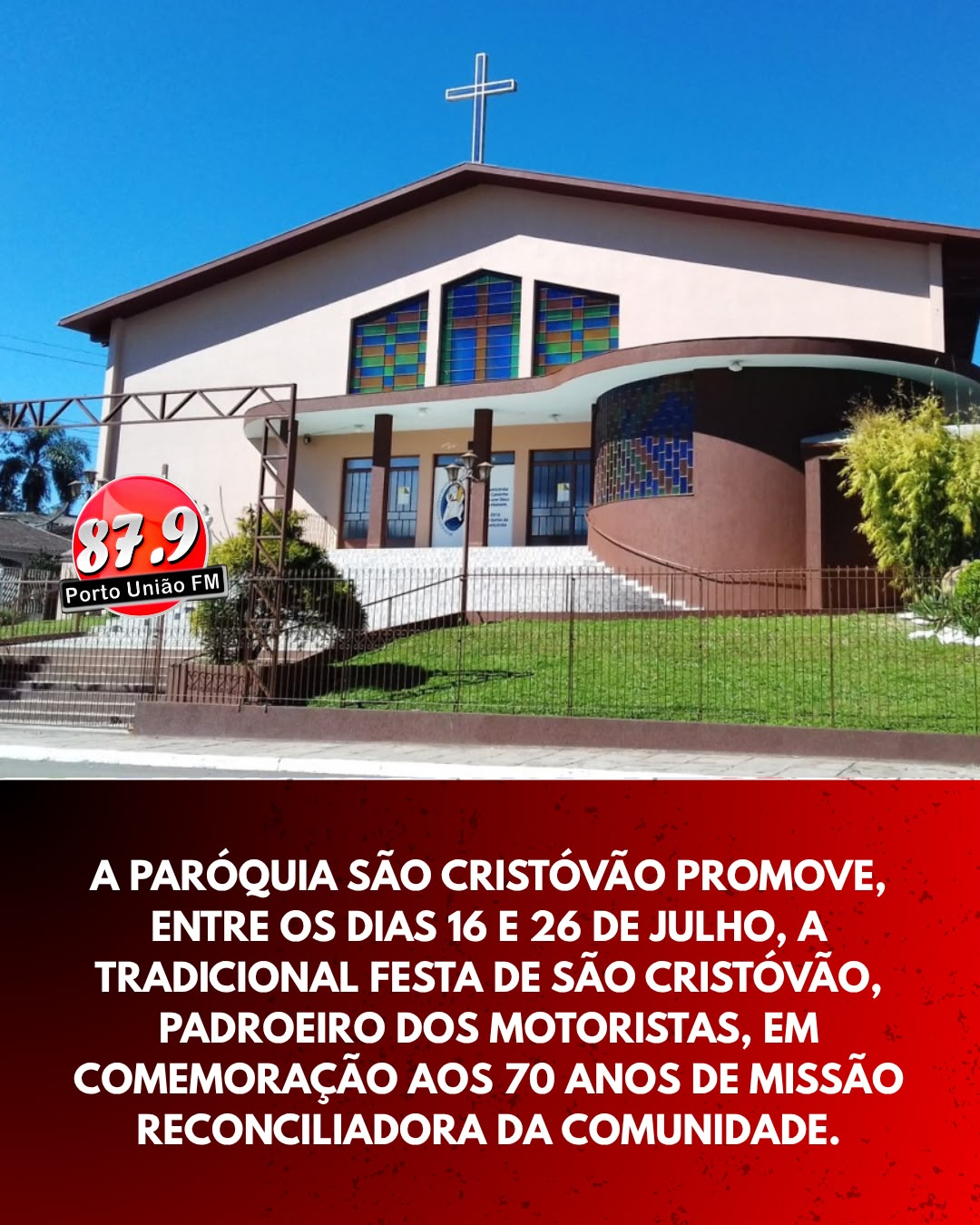 Paróquia São Cristóvão celebra 70 anos de missão com programação religiosa e festiva