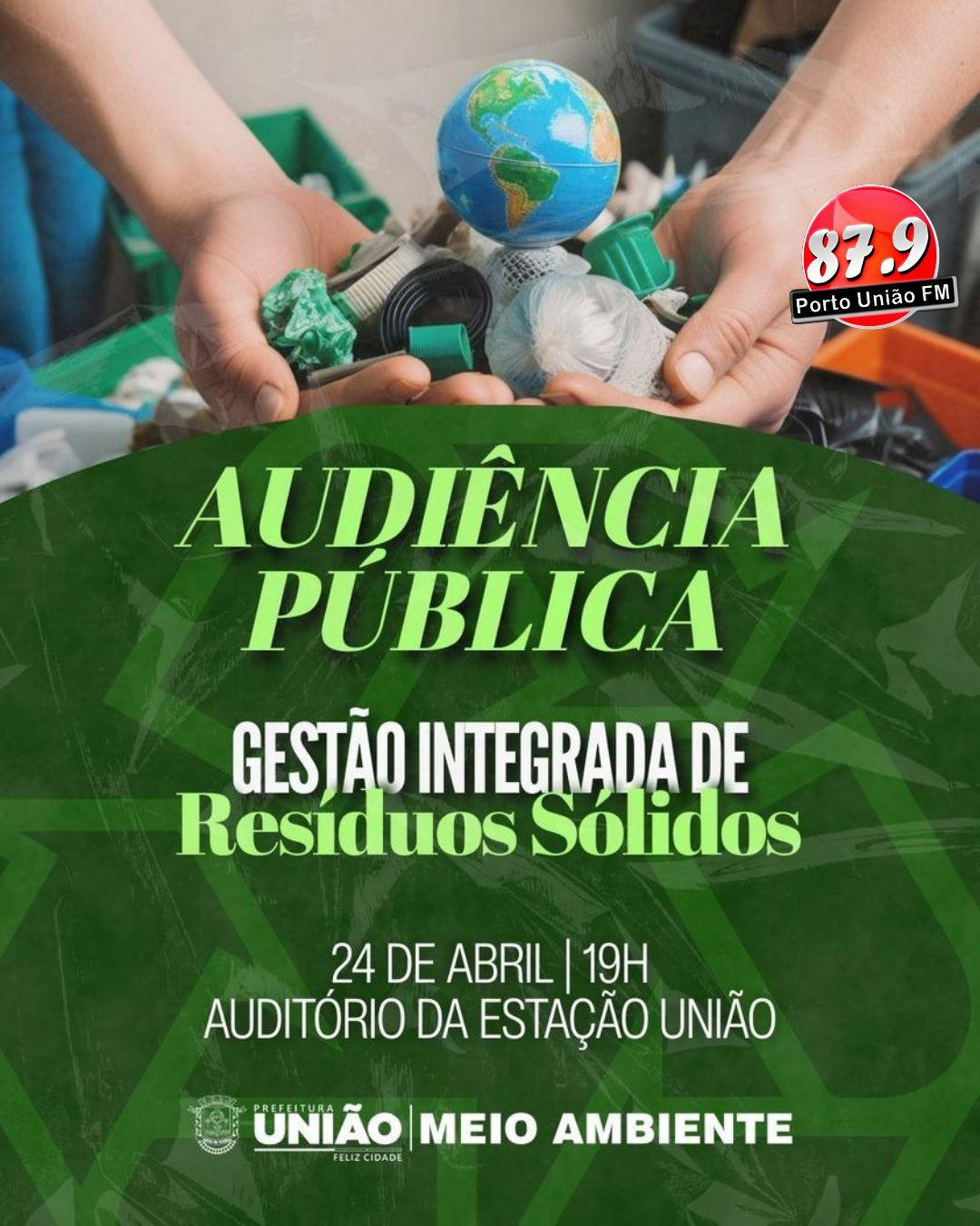 audiência pública para apresentar a proposta da nova Lei de Gerenciamento de Resíduos Sólidos