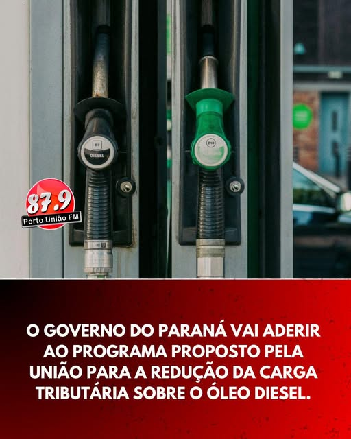 O Governo do Paraná anunciou que vai aderir ao programa do Governo Federal do Brasil para a redução da carga tributária sobre o óleo diesel