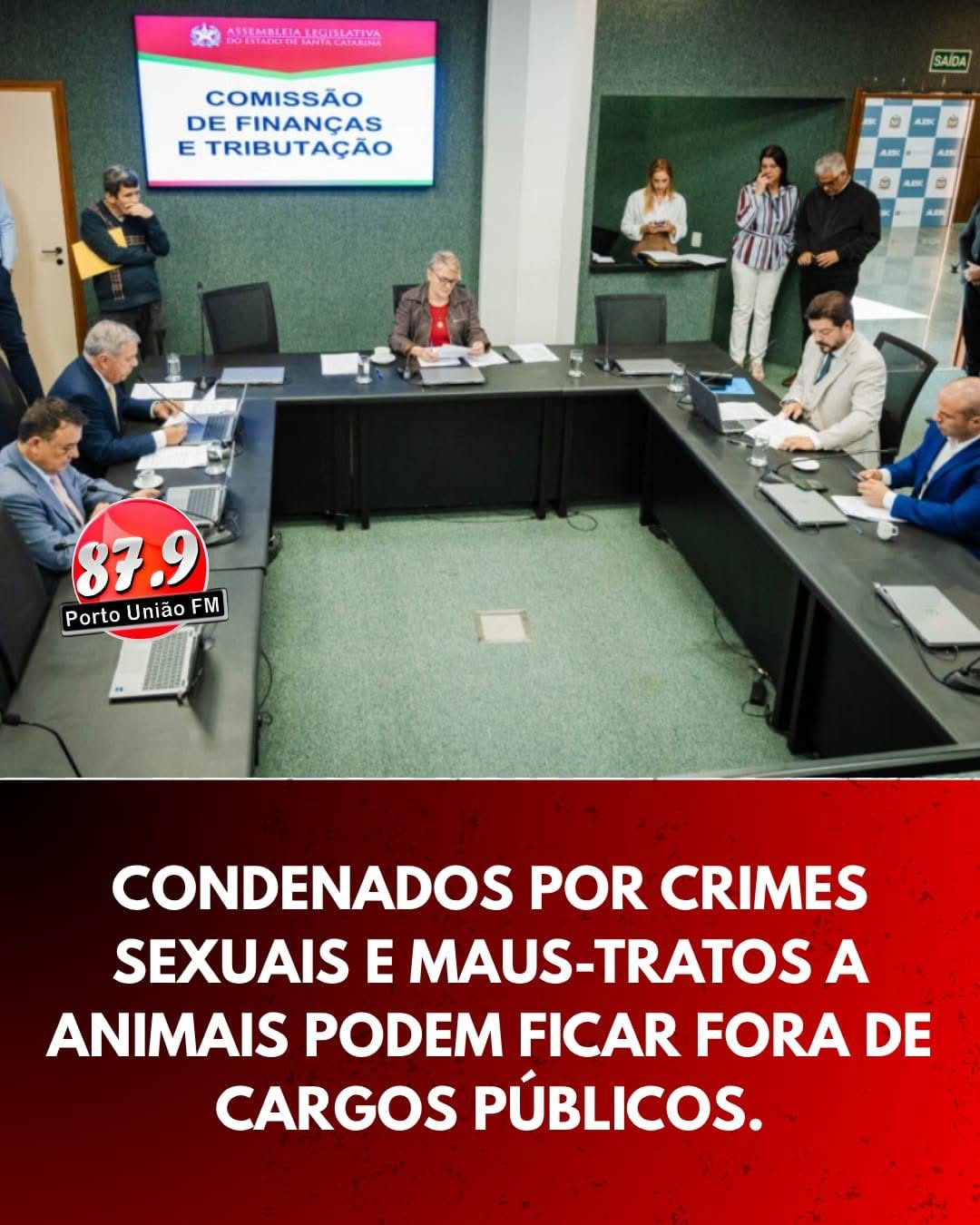 Comissão da Alesc aprova projeto que impede condenados por crimes sexuais e maus-tratos a animais de ocuparem cargos comissionados