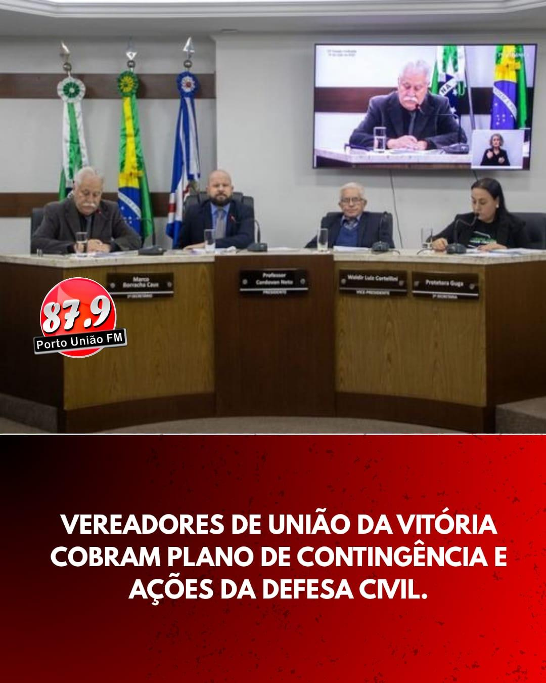 Os vereadores de União da Vitória apresentaram, na última Sessão Ordinária da Câmara Municipal, um requerimento solicitando informações detalhadas ao Executivo sobre a estrutura e os protocolos adotados pela Defesa Civil do município.
