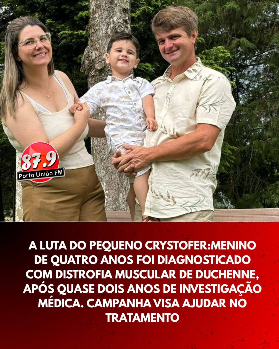 Família de União da Vitória promove campanha para auxiliar tratamento de menino diagnosticado com doença rara