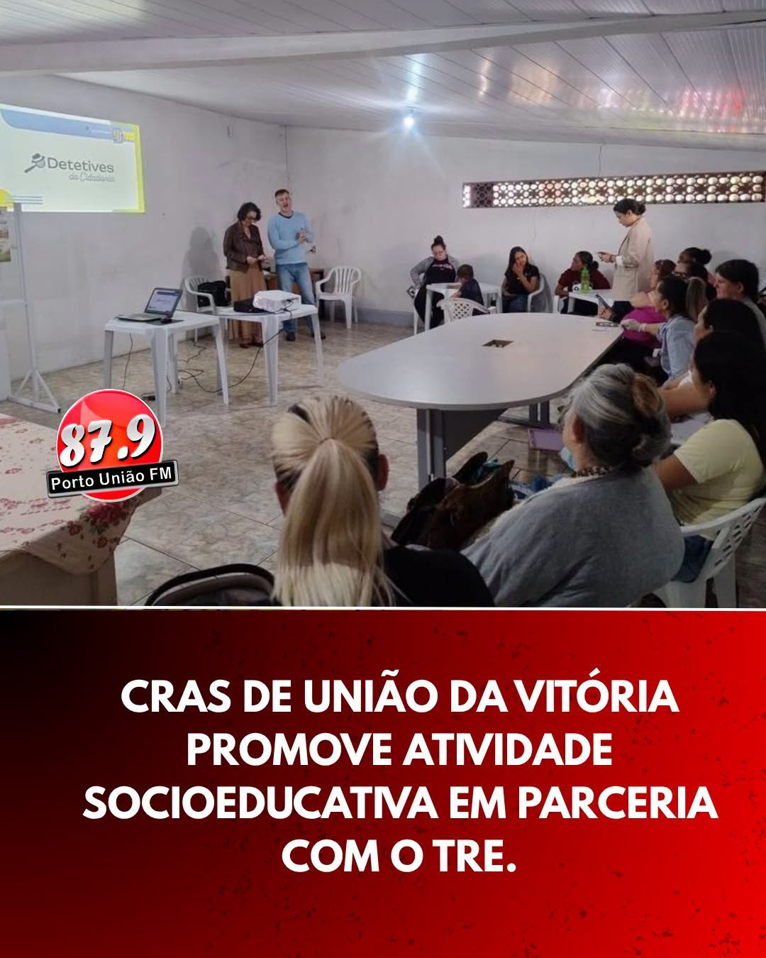 ​CRAS de União da Vitória promovem atividade sobre cidadania em parceria com o TRE